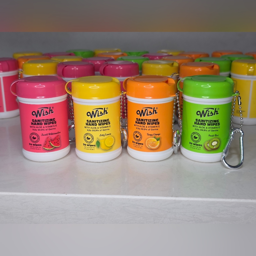 (4 pack) Wish Sanitizing Hand wipes